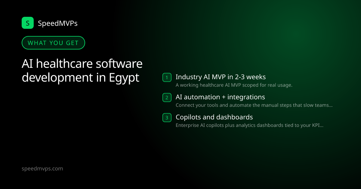 What you get with AI healthcare software development in Egypt: key deliverables at a glance