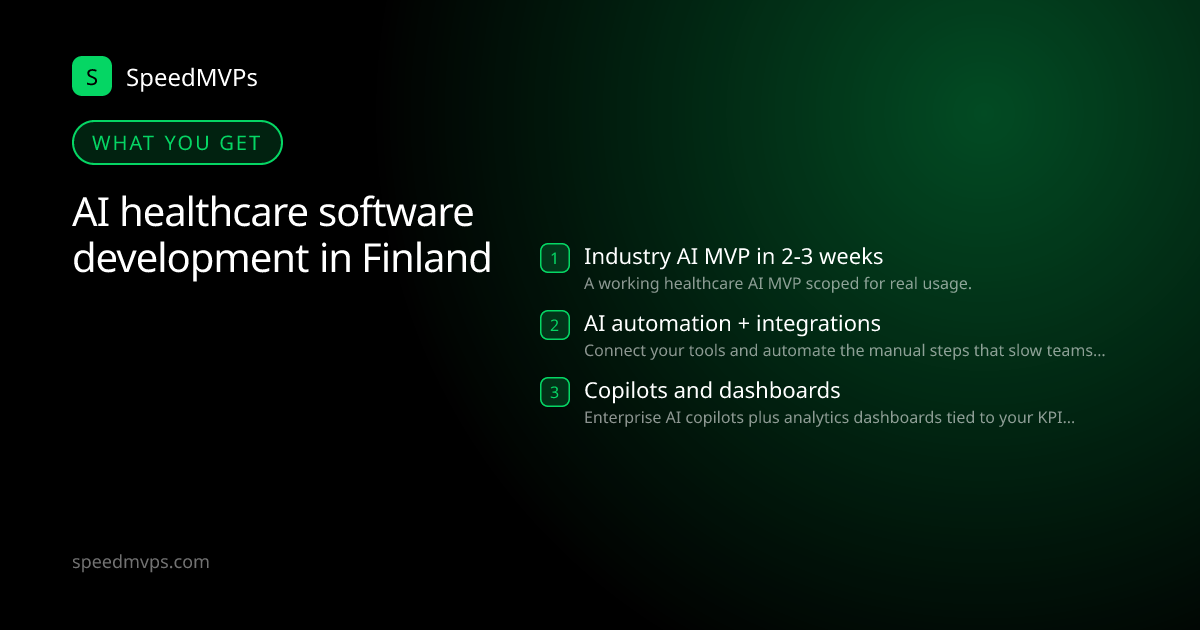 What you get with AI healthcare software development in Finland: key deliverables at a glance