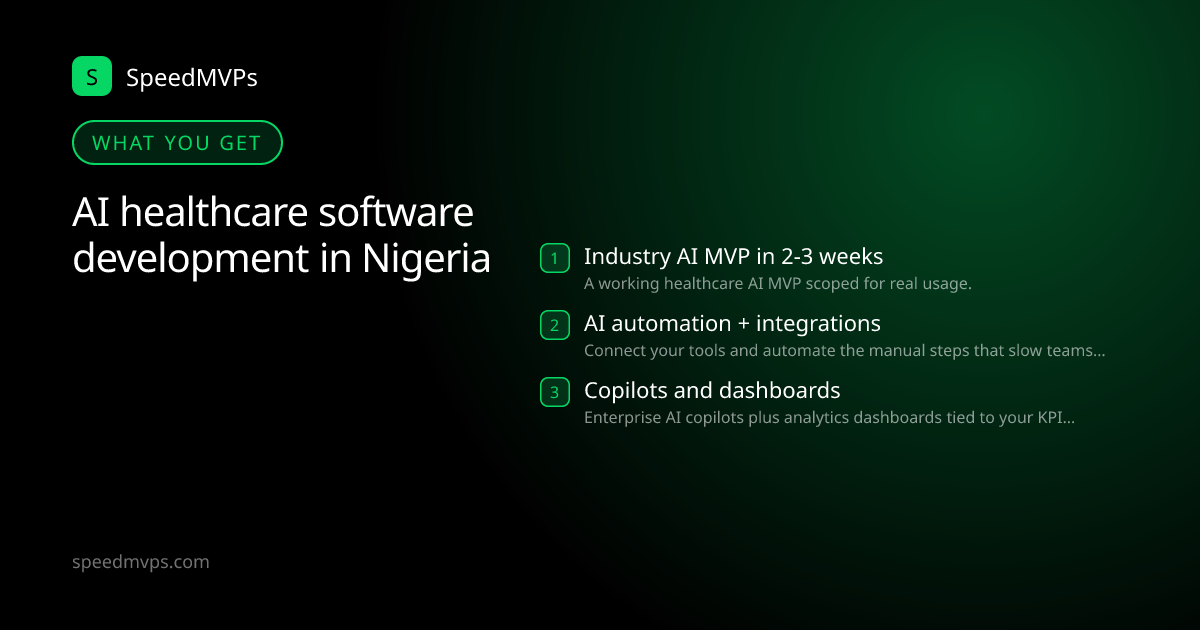 What you get with AI healthcare software development in Nigeria: key deliverables at a glance