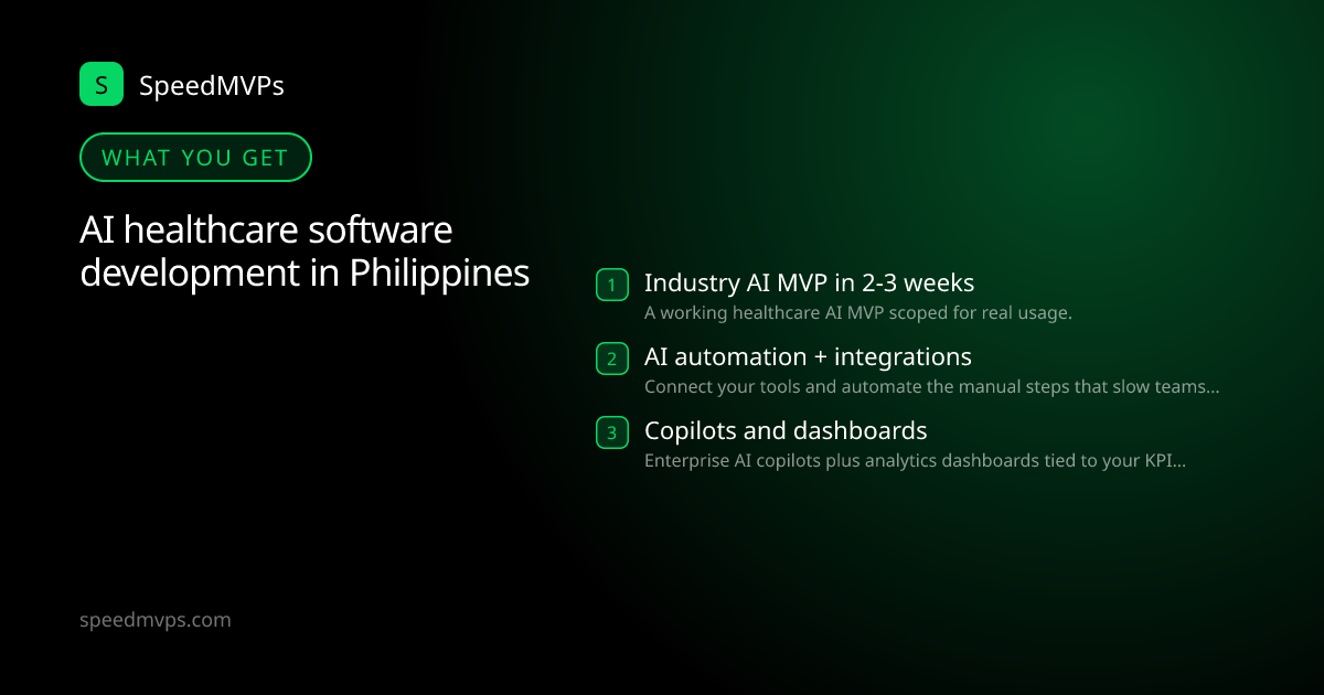 What you get with AI healthcare software development in Philippines: key deliverables at a glance