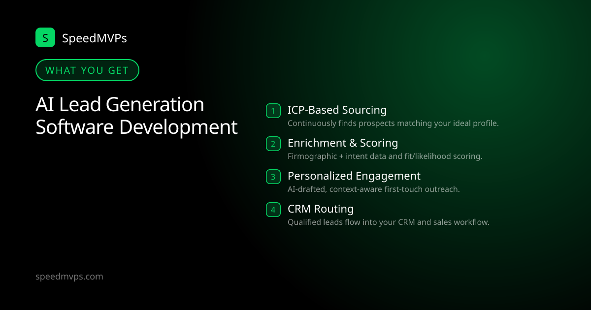 What you get with AI Lead Generation Software Development: key deliverables at a glance