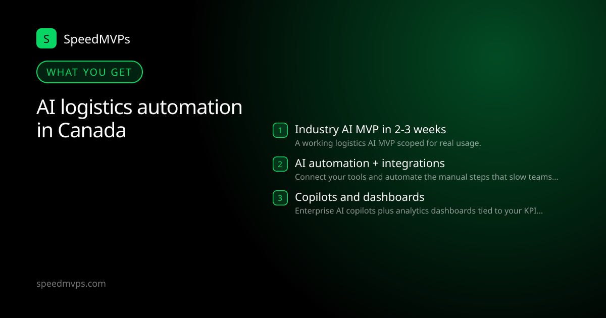 What you get with AI logistics automation in Canada: key deliverables at a glance