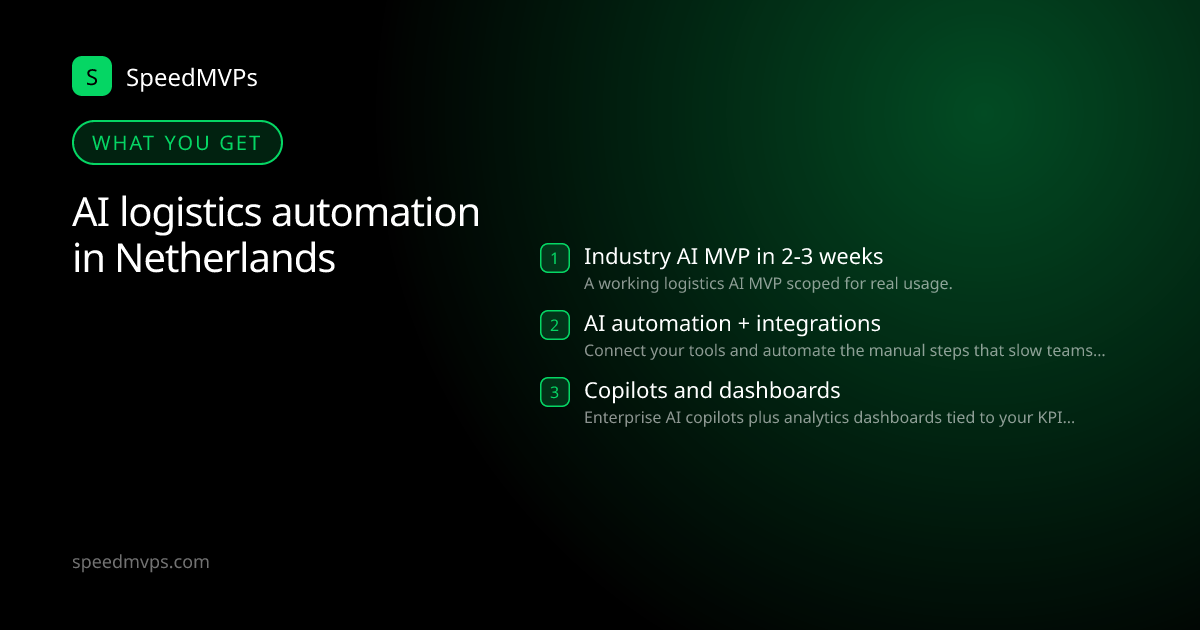 What you get with AI logistics automation in Netherlands: key deliverables at a glance