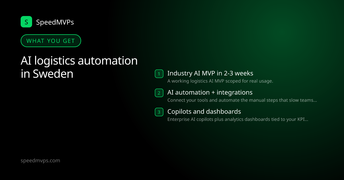 What you get with AI logistics automation in Sweden: key deliverables at a glance
