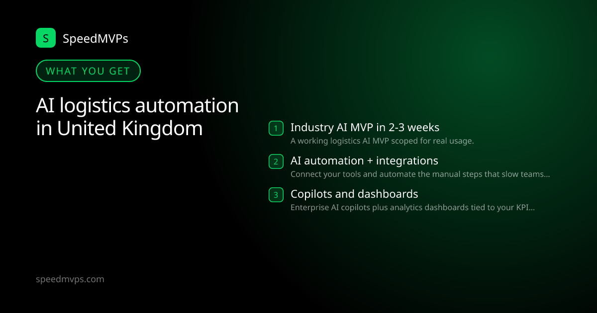 What you get with AI logistics automation in United Kingdom: key deliverables at a glance