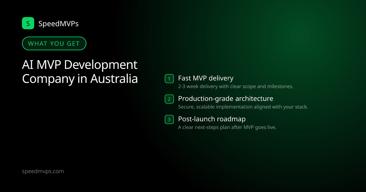 What you get with AI MVP Development Company in Australia: key deliverables at a glance