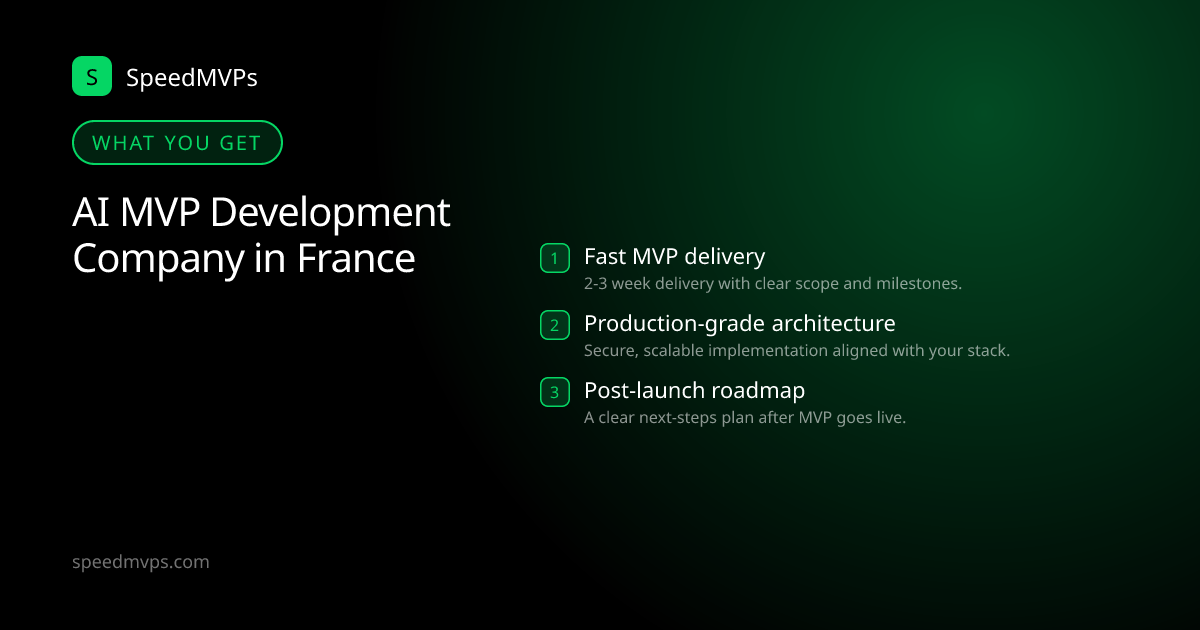 What you get with AI MVP Development Company in France: key deliverables at a glance