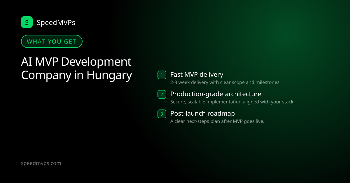 What you get with AI MVP Development Company in Hungary: key deliverables at a glance