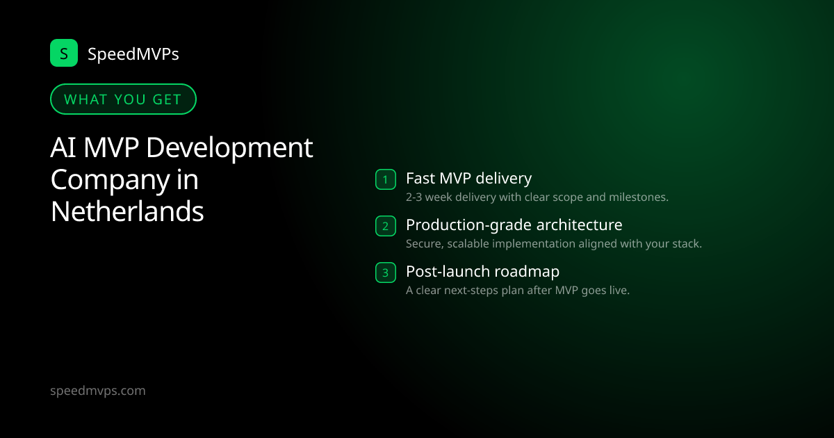 What you get with AI MVP Development Company in Netherlands: key deliverables at a glance