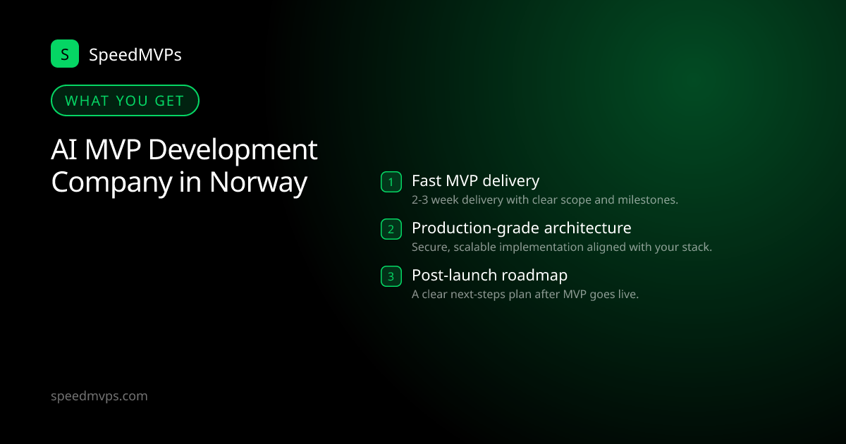 What you get with AI MVP Development Company in Norway: key deliverables at a glance
