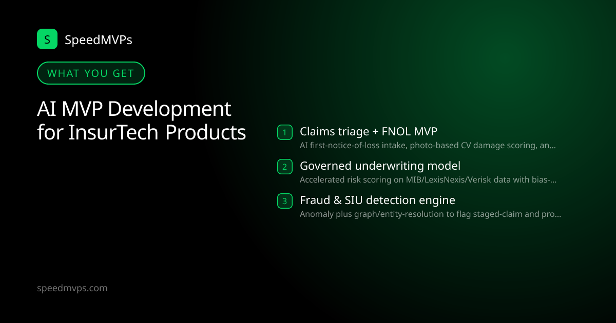 What you get with AI MVP Development for InsurTech Products: key deliverables at a glance