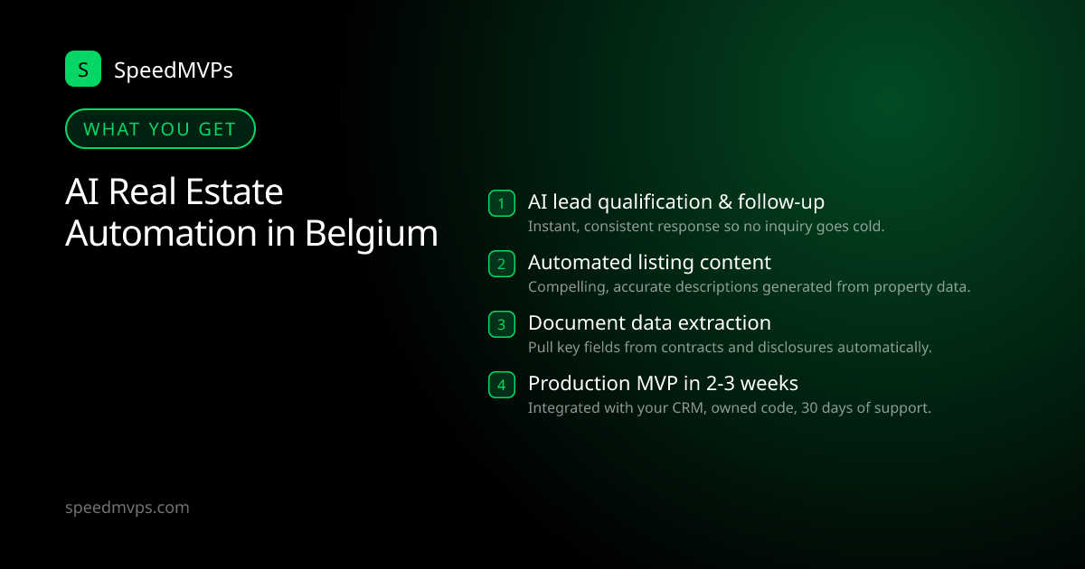 What you get with AI Real Estate Automation in Belgium: key deliverables at a glance