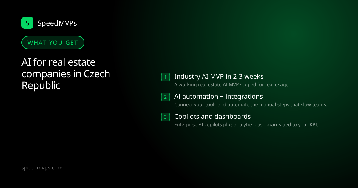 What you get with AI for real estate companies in Czech Republic: key deliverables at a glance