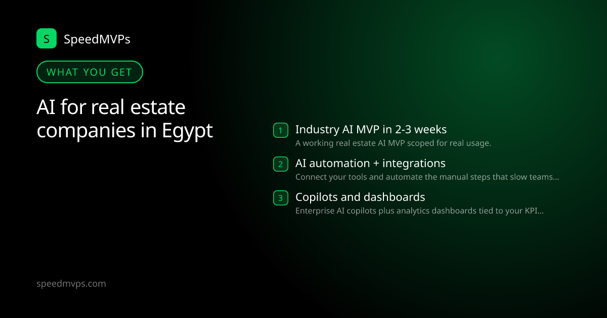 What you get with AI for real estate companies in Egypt: key deliverables at a glance