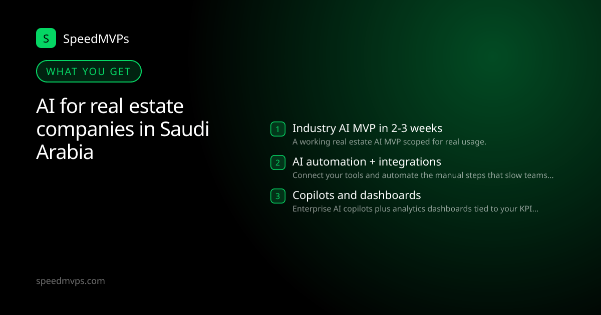 What you get with AI for real estate companies in Saudi Arabia: key deliverables at a glance