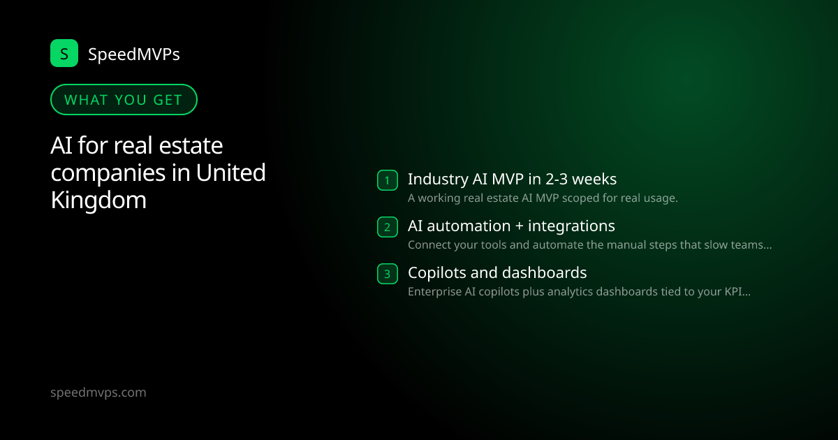 What you get with AI for real estate companies in United Kingdom: key deliverables at a glance