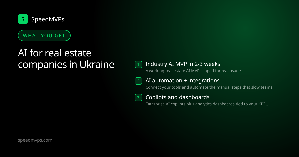 What you get with AI for real estate companies in Ukraine: key deliverables at a glance