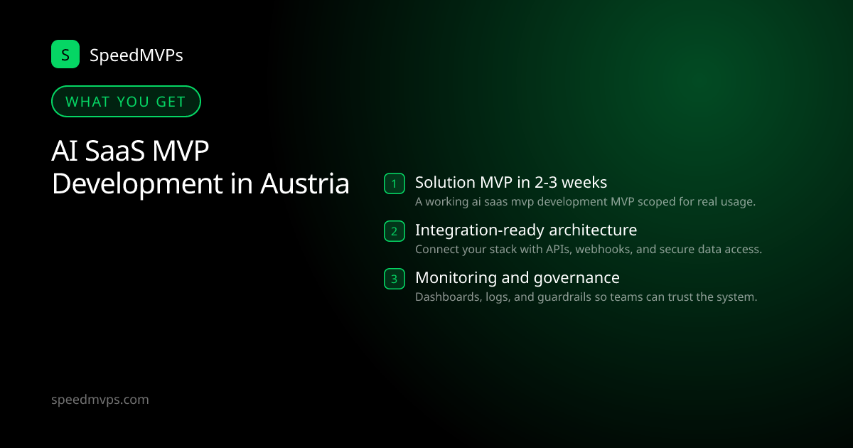 What you get with AI SaaS MVP Development in Austria: key deliverables at a glance
