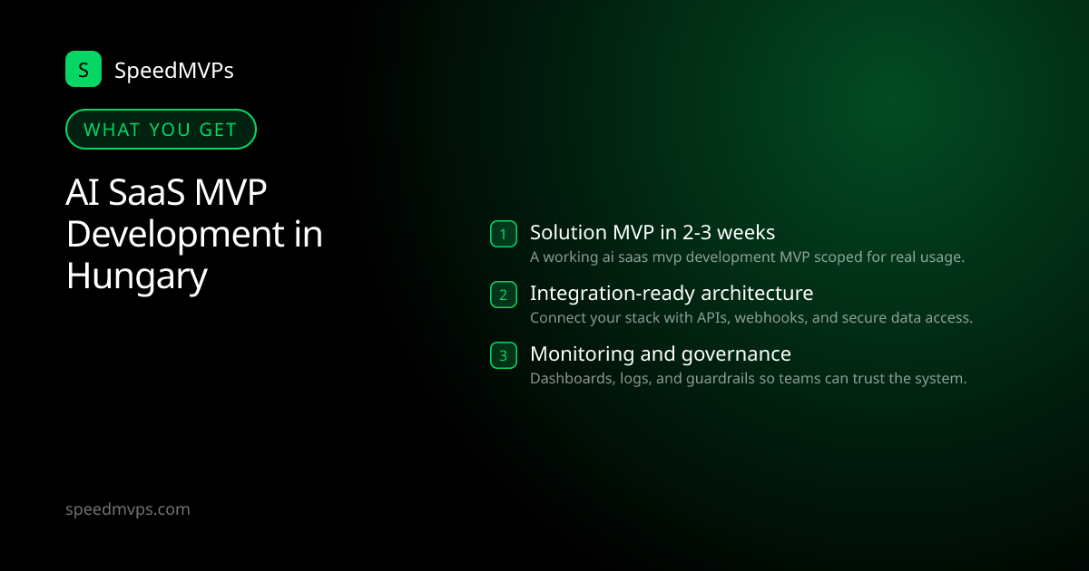 What you get with AI SaaS MVP Development in Hungary: key deliverables at a glance