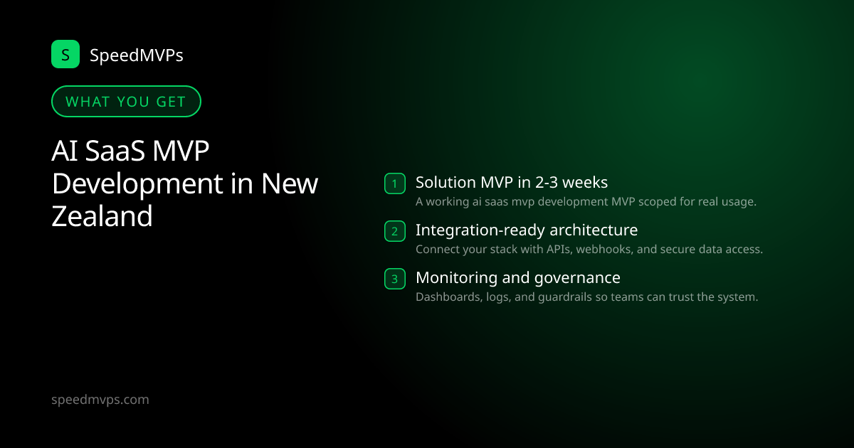 What you get with AI SaaS MVP Development in New Zealand: key deliverables at a glance
