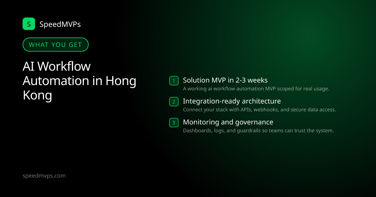 What you get with AI Workflow Automation in Hong Kong: key deliverables at a glance