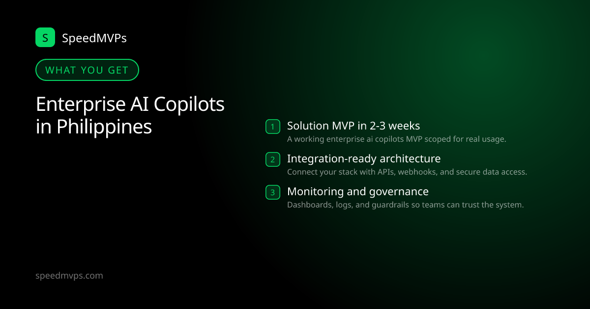 What you get with Enterprise AI Copilots in Philippines: key deliverables at a glance