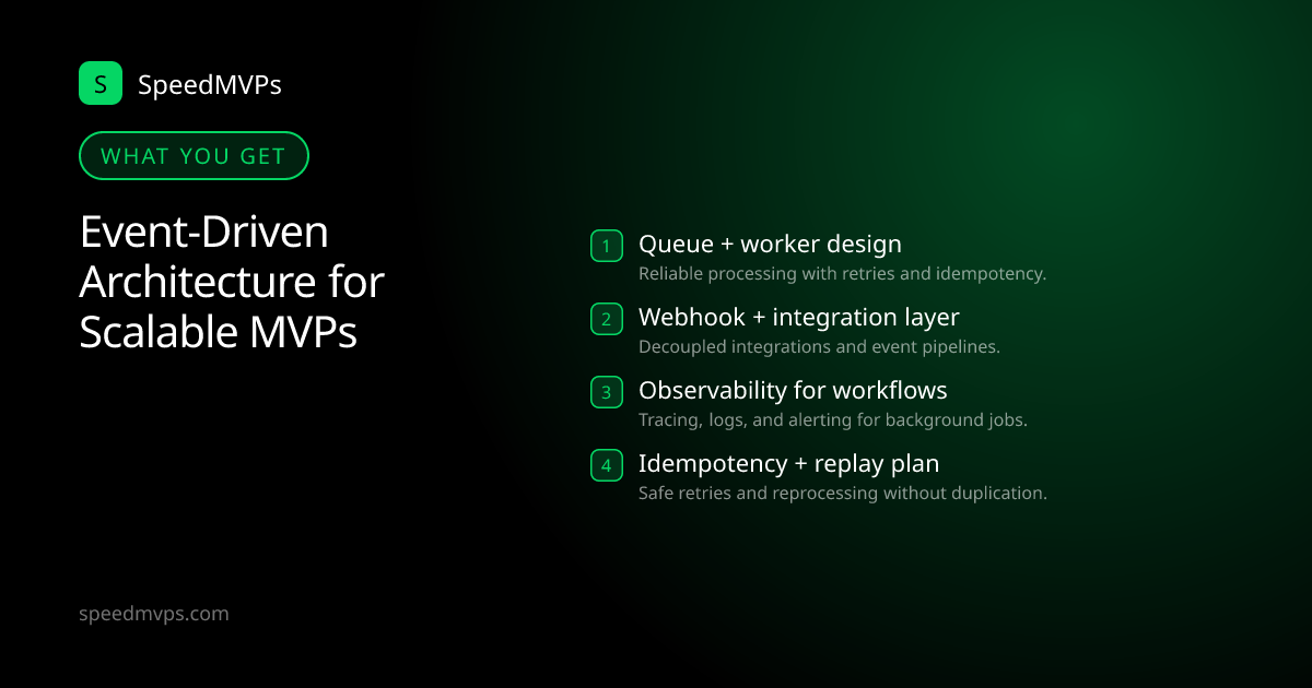 What you get with Event‑Driven Architecture for Scalable MVPs: key deliverables at a glance