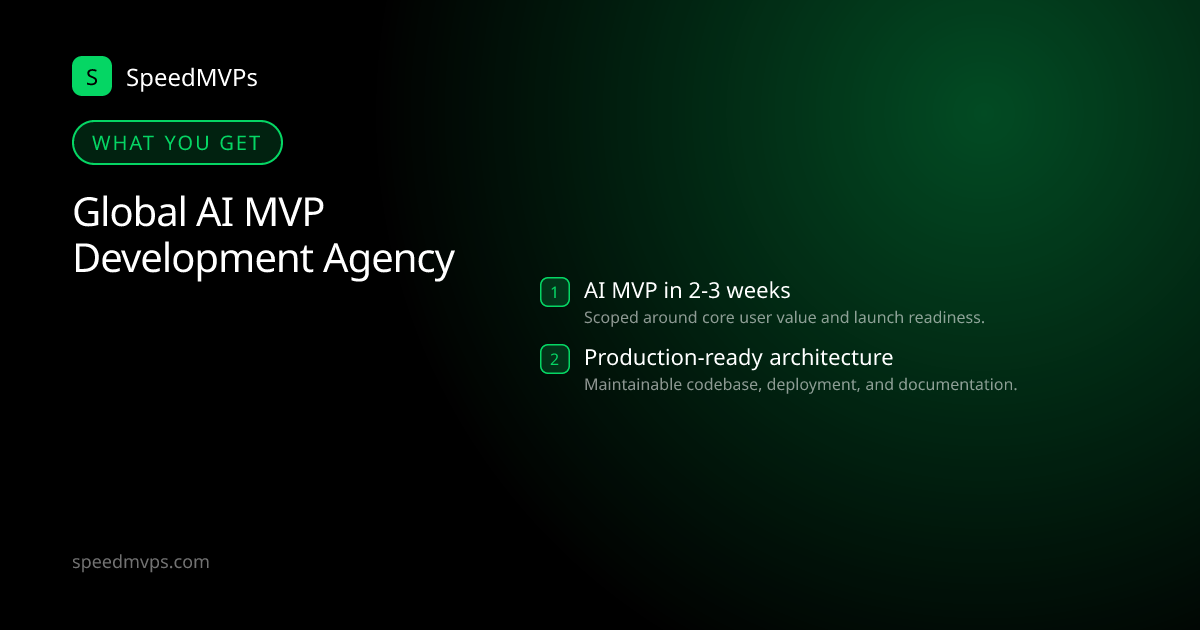 What you get with Global AI MVP Development Agency: key deliverables at a glance