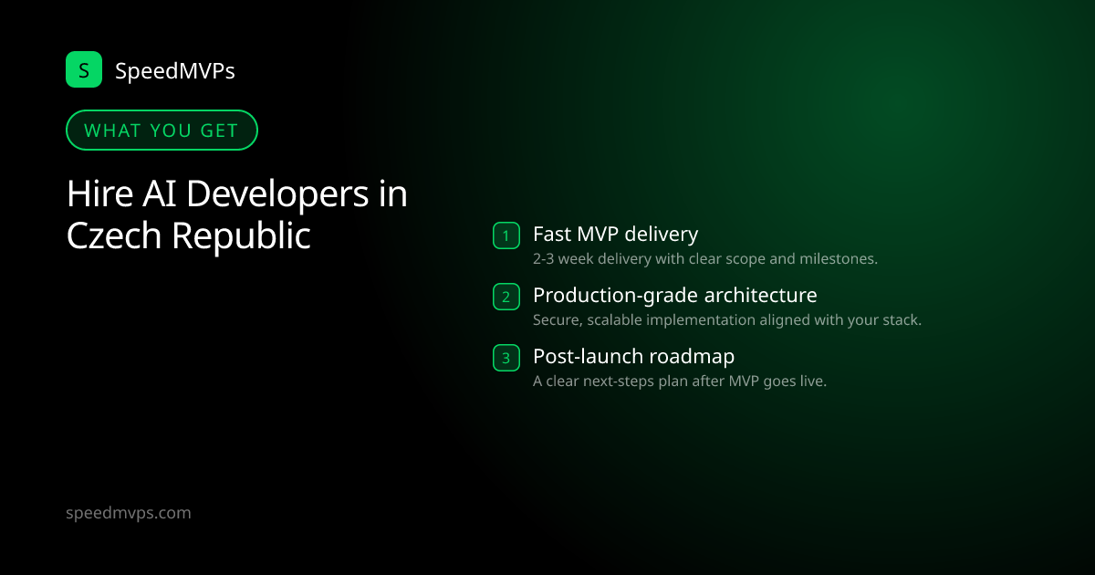 What you get with Hire AI Developers in Czech Republic: key deliverables at a glance