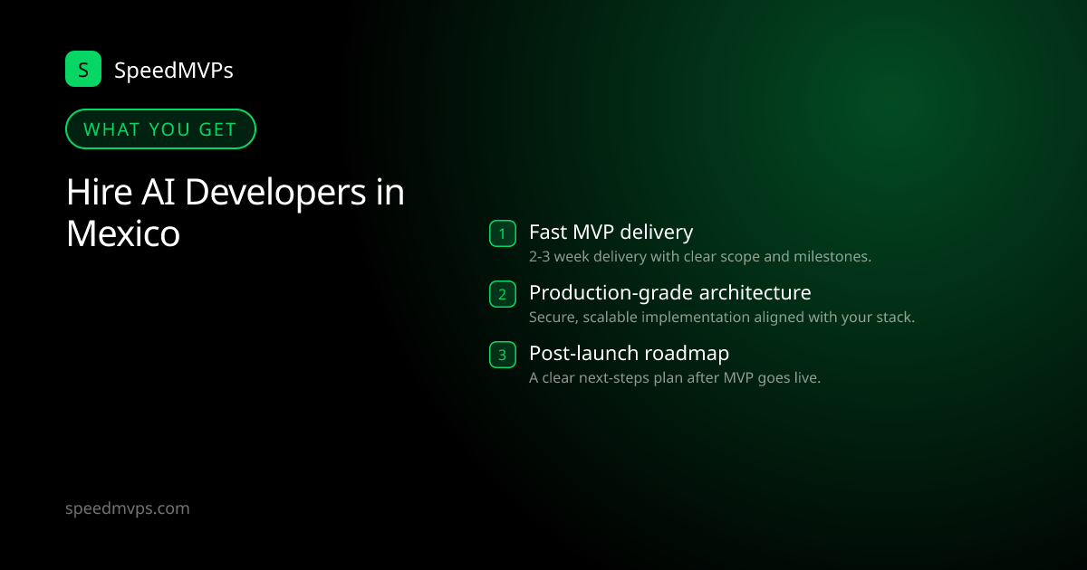 What you get with Hire AI Developers in Mexico: key deliverables at a glance