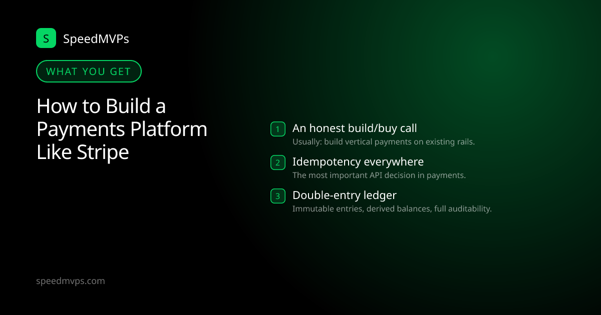 What you get with How to Build a Payments Platform Like Stripe: key deliverables at a glance
