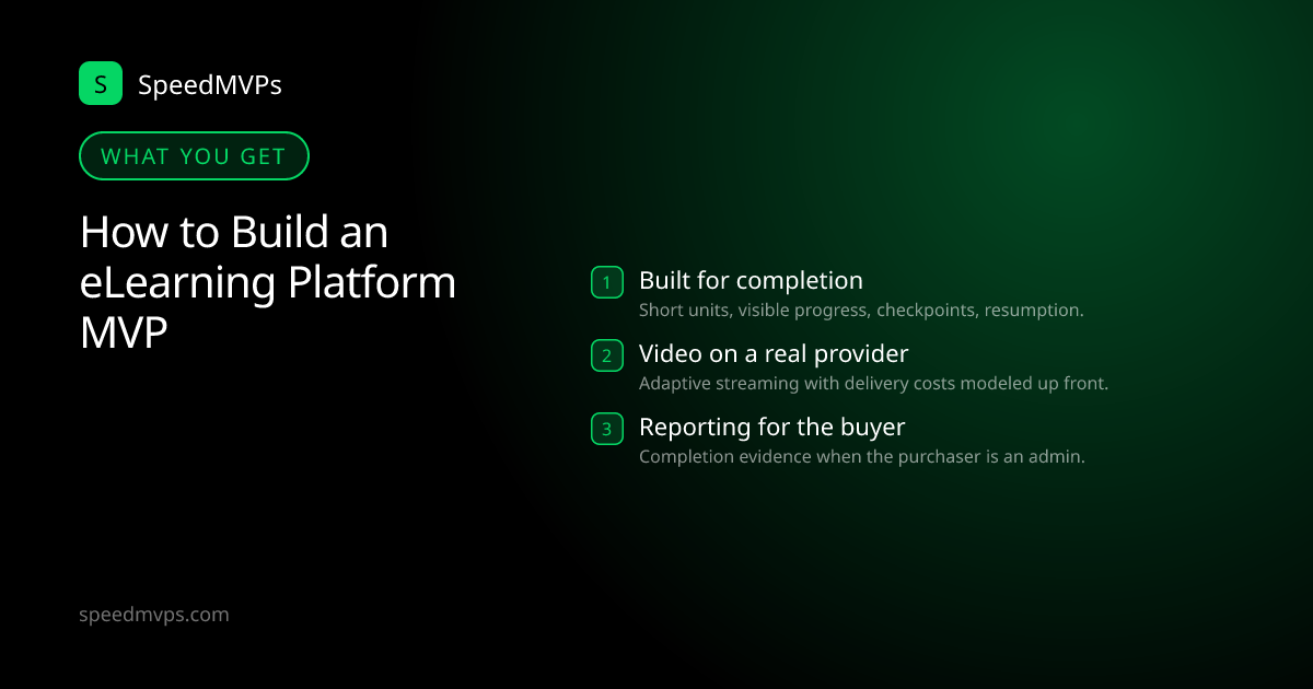 What you get with How to Build an eLearning Platform MVP: key deliverables at a glance