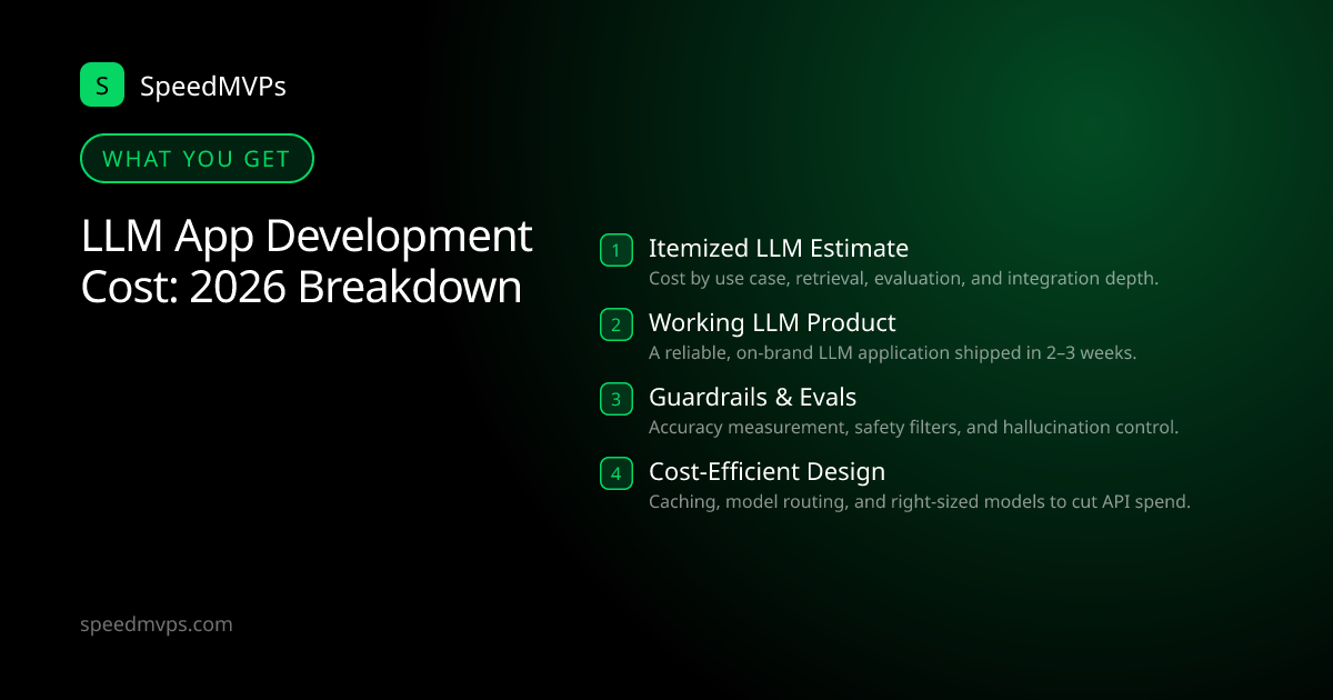 What you get with LLM App Development Cost: 2026 Breakdown: key deliverables at a glance