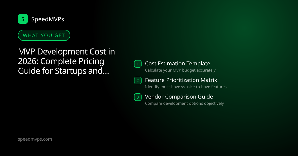 What you get with MVP Development Cost in 2026: Complete Pricing Guide for Startups and Enterprises: key deliverables at a glance