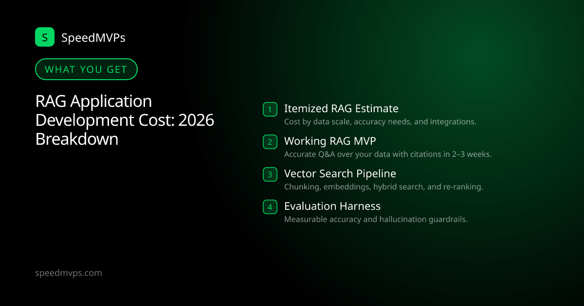 What you get with RAG Application Development Cost: 2026 Breakdown: key deliverables at a glance