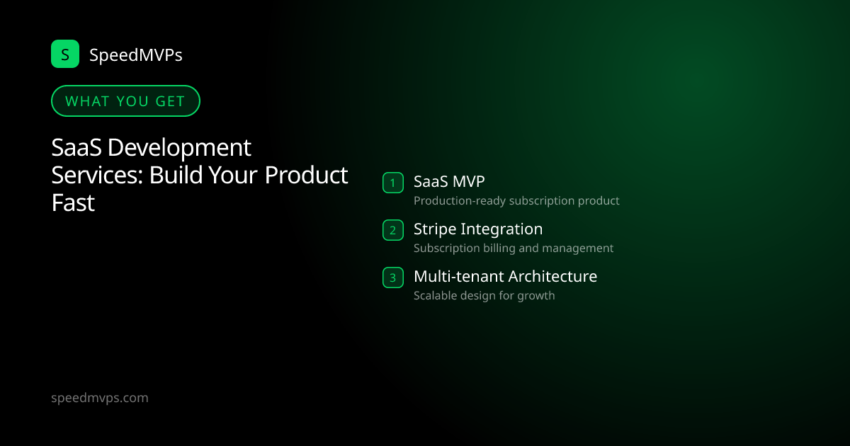 What you get with SaaS Development Services: Build Your Product Fast: key deliverables at a glance