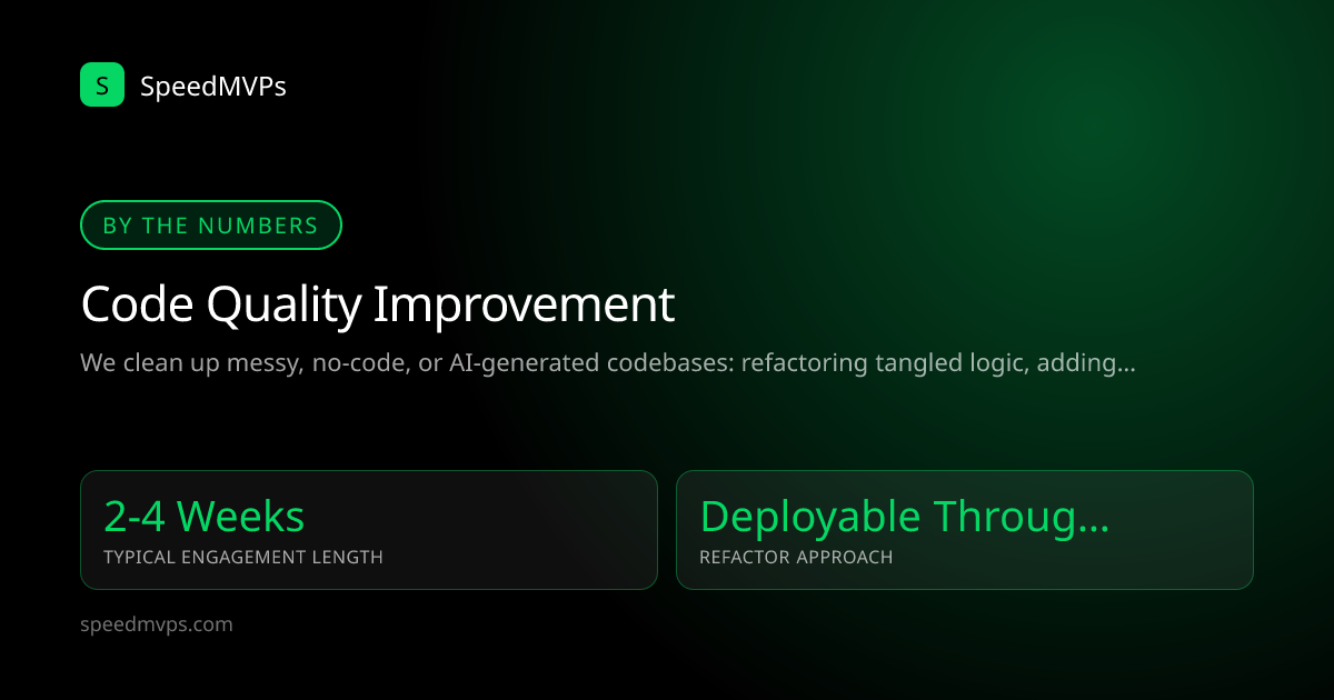 Key stats: Code Quality Improvement