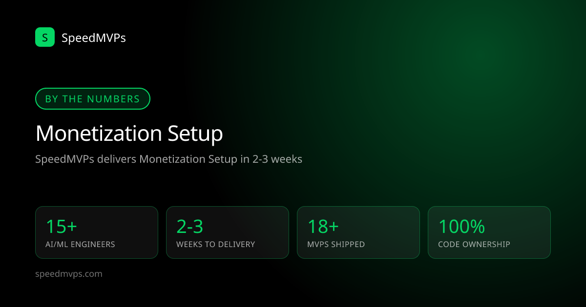 Key stats: Monetization Setup