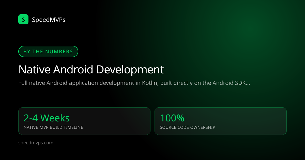 Key stats: Native Android Development