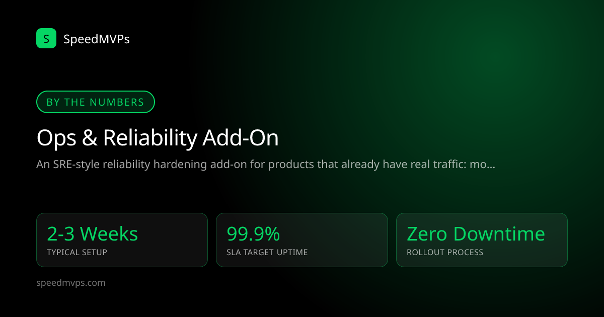 Key stats: Ops & Reliability Add-On