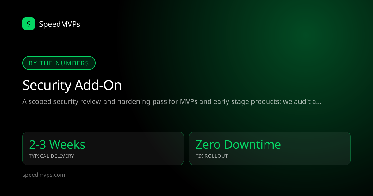 Key stats: Security Add-On