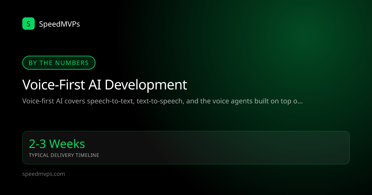 Key stats: Voice-First AI Development