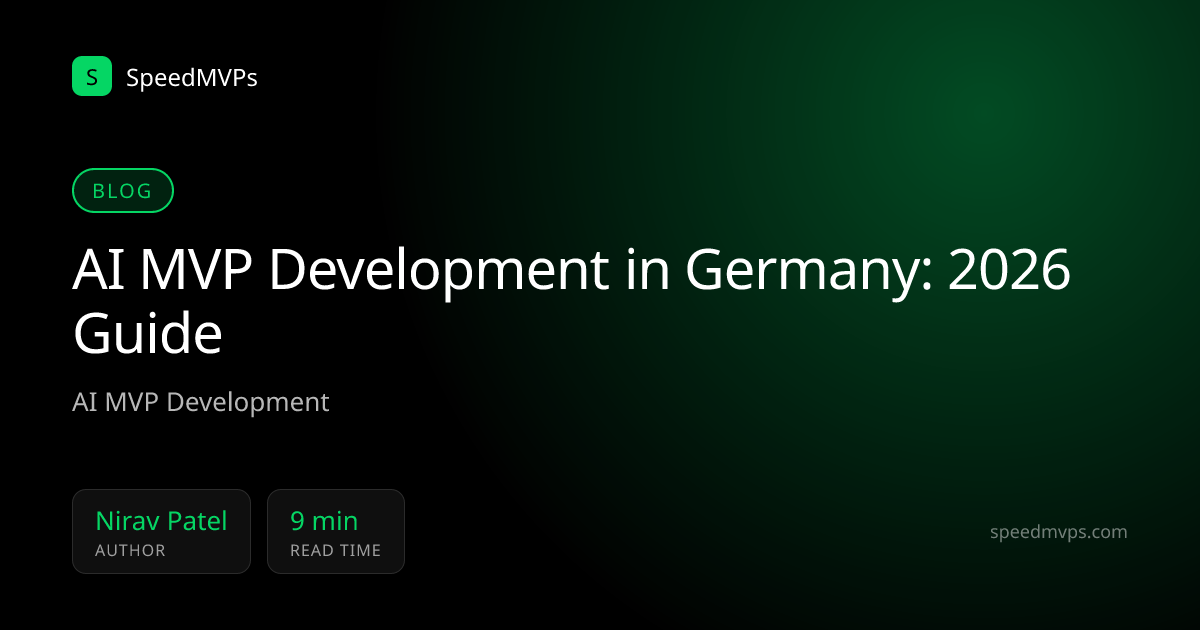 AI MVP Development in Germany: 2026 Guide
