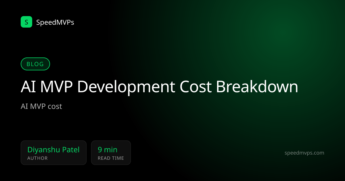 AI MVP Development Cost Breakdown