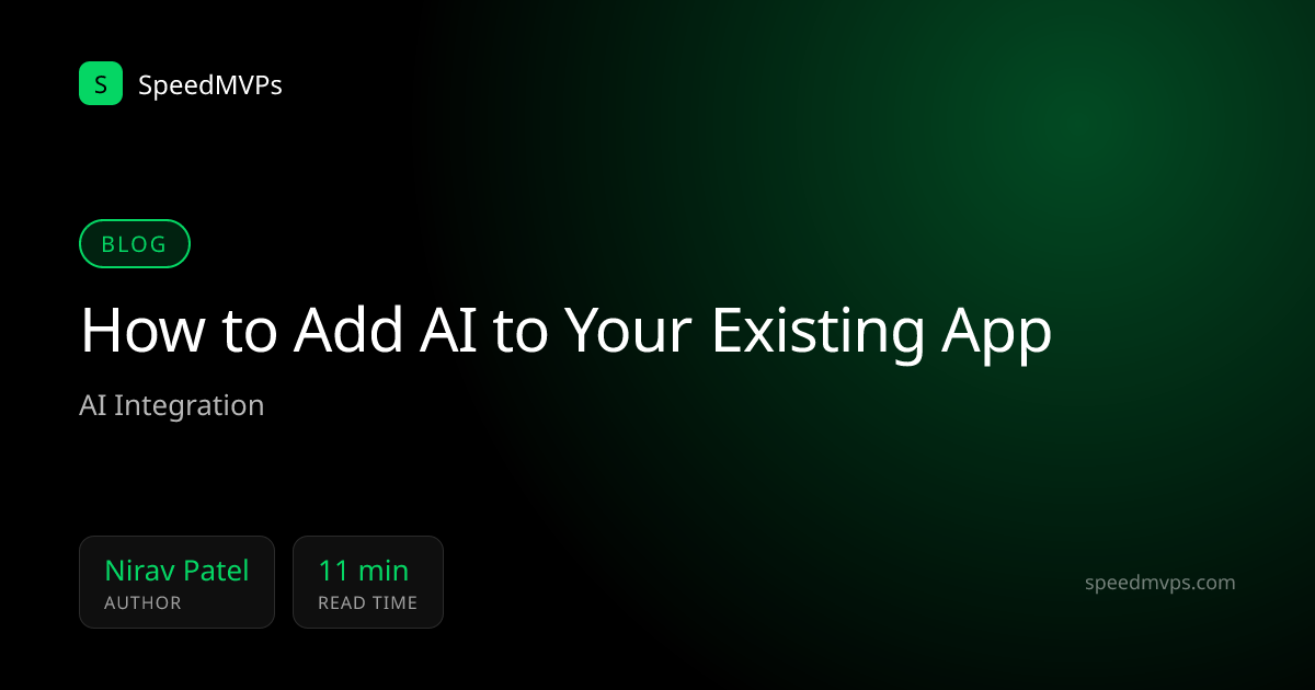 How to Add AI to Your Existing App