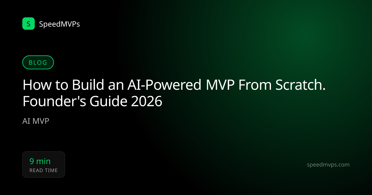 How to Build an AI-Powered MVP From Scratch. Founder's Guide 2026