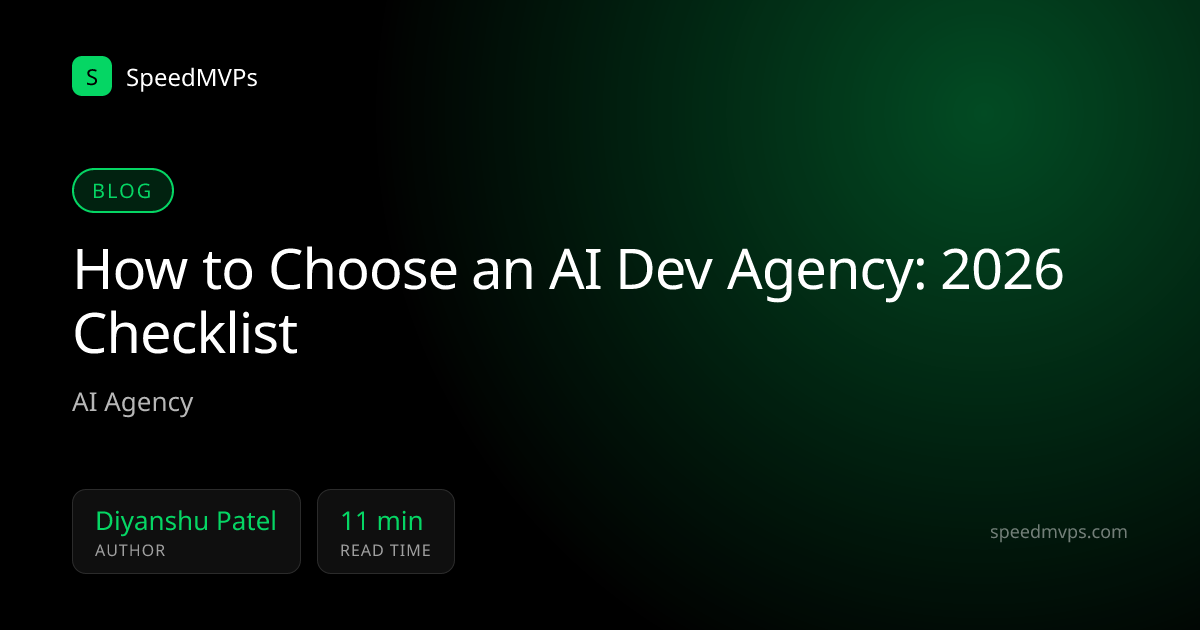 How to Choose an AI Dev Agency: 2026 Checklist