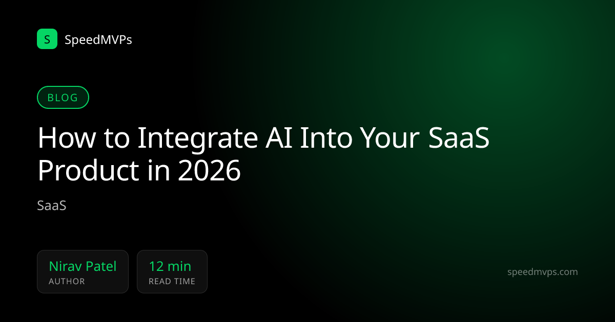 How to Integrate AI Into Your SaaS Product in 2026
