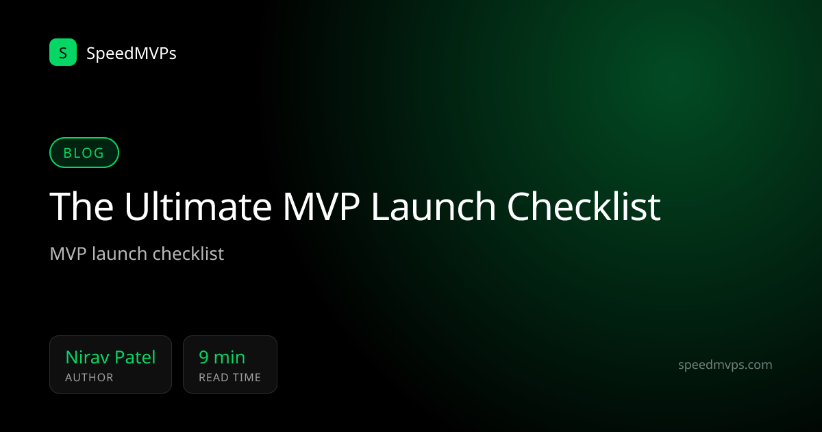 The Ultimate MVP Launch Checklist