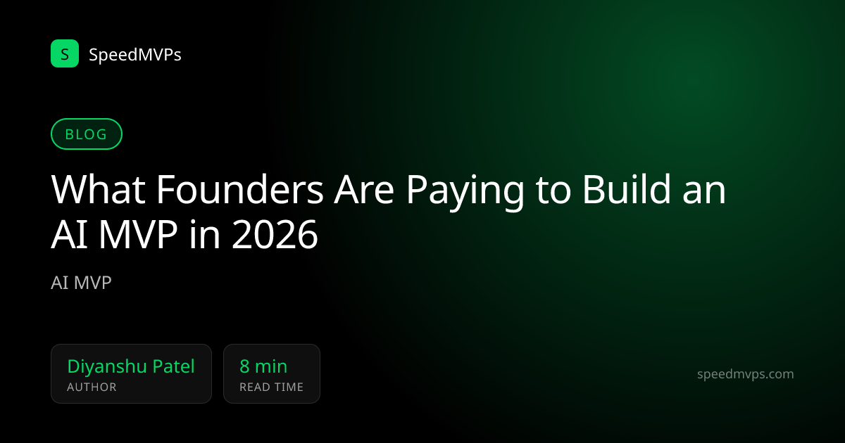 What Founders Are Paying to Build an AI MVP in 2026